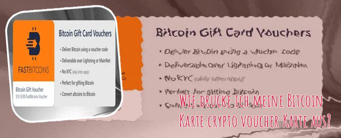 Bitcoin voucher card