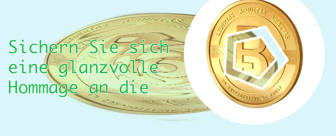 Gold bitcoin münze